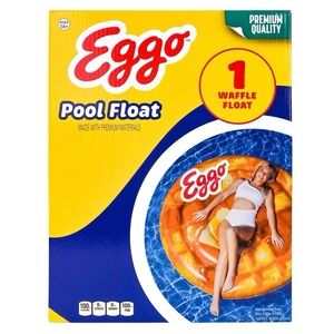 Eggo Pool Float Premium Quality 1 Waffle Float New In Box 60"×60"×10"